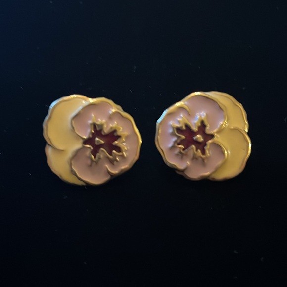 Pink, Purple, & Gold Clip-on Earrings - Picture 7 of 17